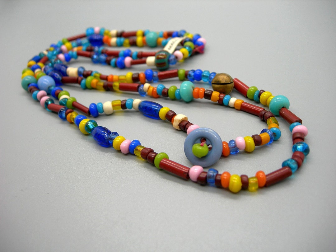 WORLD BEADS Mix Blues Assorted GLASS Beads 33 Strand Etsy