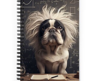 Einstein Frenchie Spiral Notebook