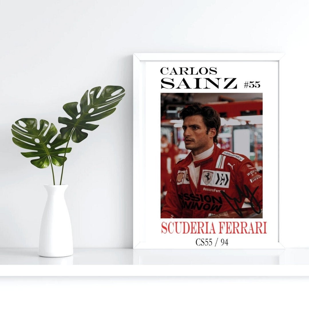 Carlos Sainz Printable Poster, Formula 1, Digital Wall Art, Scuderia ...