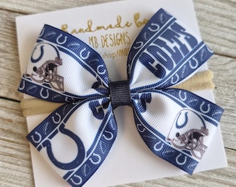 Indianapolis Colts Baby Bow: Colts Hair Clip or Headband