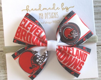 Cleveland Browns Baby Bow: Ohio Football Headband or Clip