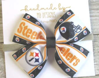 Pittsburgh Steelers Baby Bow, Hair Clip or Headband