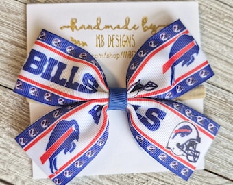 Buffalo Bills Baby Bow:  Hair Clip or Headband