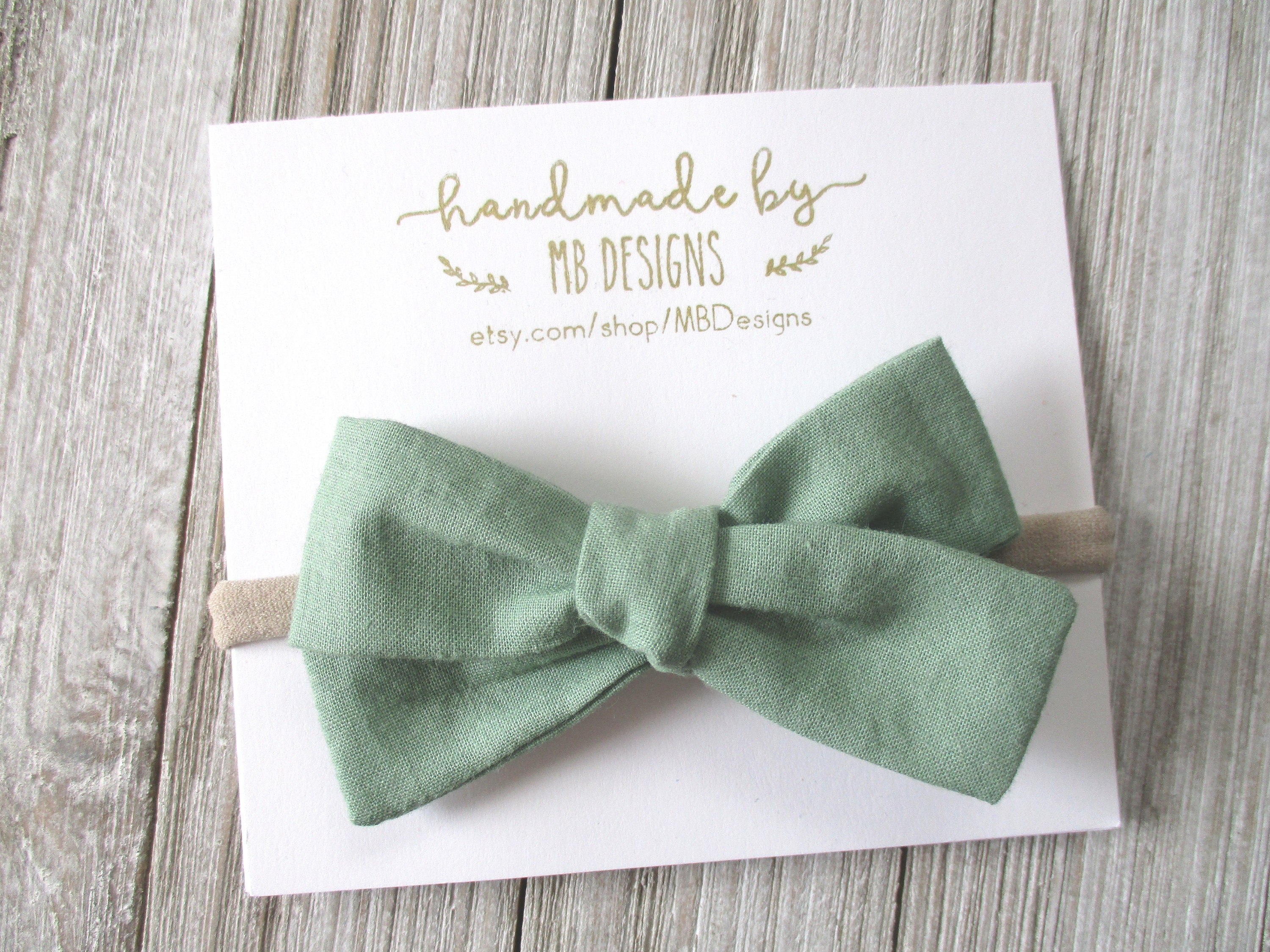 Sage green baby bow sage headband green bow newborn bows Etsy