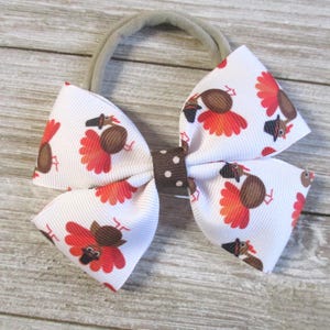 Thanksgiving Baby Bow, Turkey Baby bow, Thanksgiving baby Headband