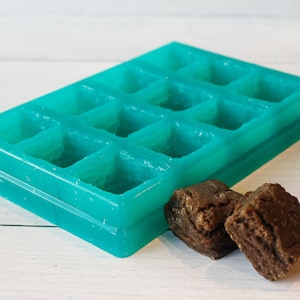Square Brownie Bites Silicone Molds | Silicone Wax Melt Molds | Silicone Soap Molds | Food Shape Wax Melt Molds | No smell silicone molds