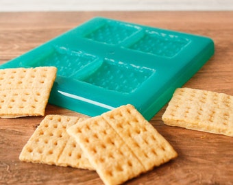 Graham Cracker Silicone Molds | Silicone Wax Melt Mold | Silicone Soap Mold | Food Shape Wax Melt Molds | No Smell Silicone Molds