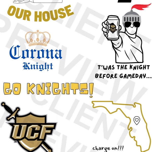 University of Central Florida Knights Design Pack in SVG, PNG, and JPG files