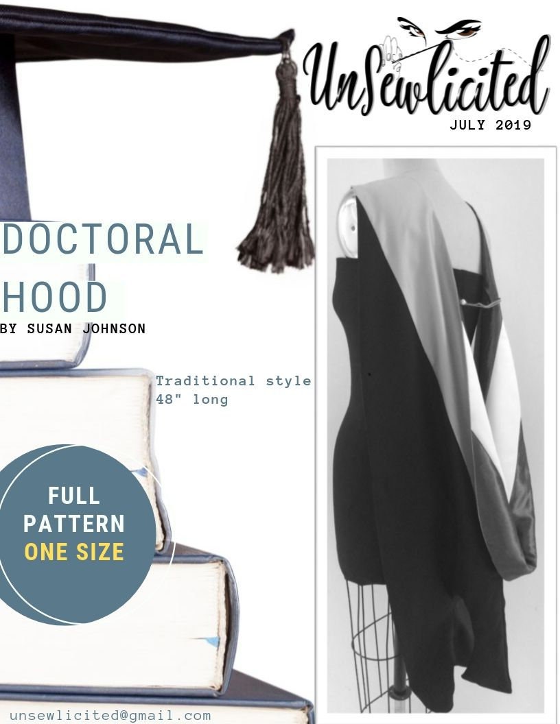 PHD Doctoral Hood Pattern & Tutorial From Unsewlicited - Etsy