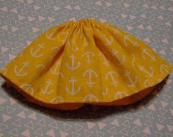 Blythe / DAL Skirt - Anchors Away On Yellow