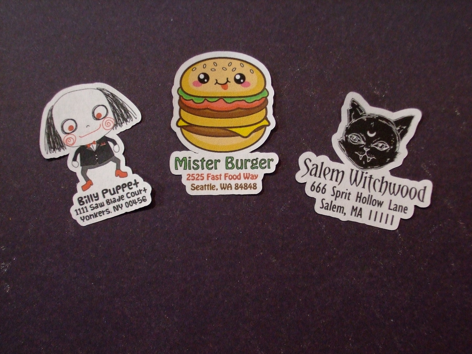 Custom Address Labels Kawaii Burger set of 25 - Etsy