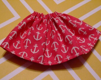 Blythe / DAL Skirt - Anchors Away On Dark Pink