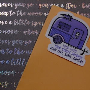 Custom Address Labels - Spooky Camper {Set Of 25} - Letter Writing, Snail Mail, Penpals, Mail, Labels, Penpalling, Letters, Unique