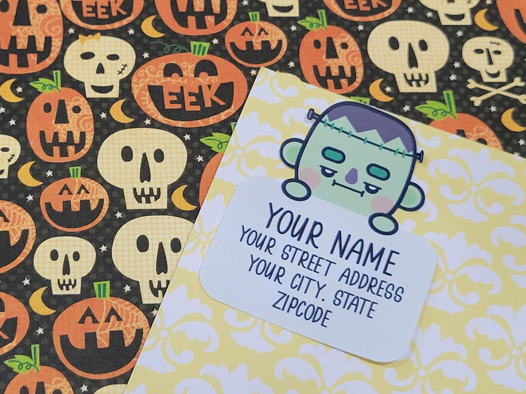 Custom Address Labels - Little Cute Frankie {set of 24} - Etsy