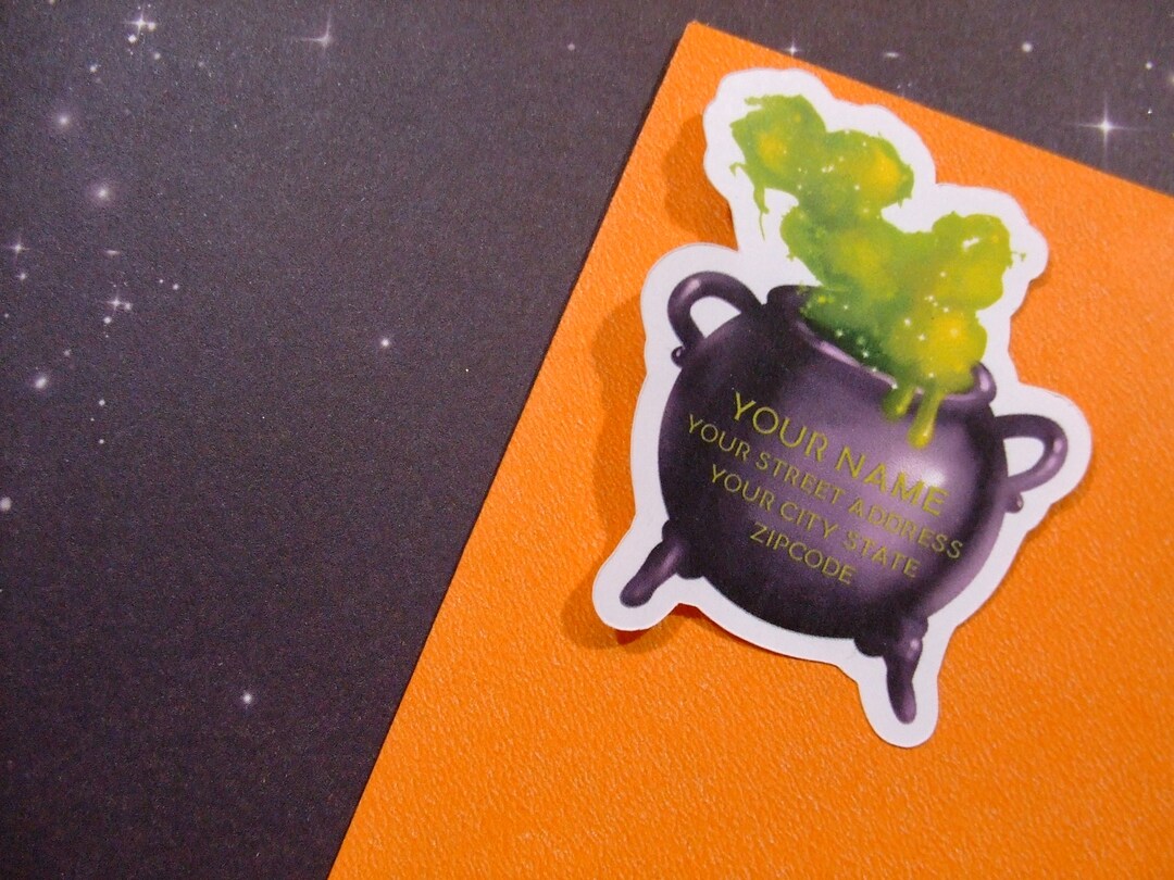 Custom Address Labels Bubbling Cauldron set of 25 - Etsy