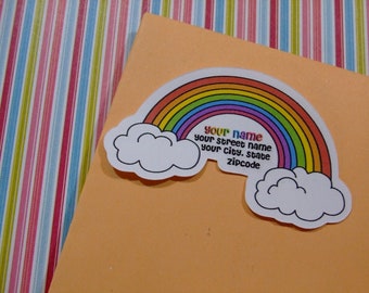 Custom Address Labels Kawaii Burger set of 25 - Etsy