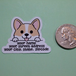 Custom Address Labels - Happy Corgi {set of 25} - Letter Writing, Snail ...