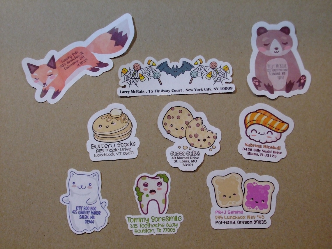 Custom Address Labels Kawaii Pancakes set of 25 | Etsy