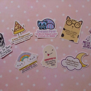 Custom Address Labels - Kawaii Ghost {set of 25} - Etsy