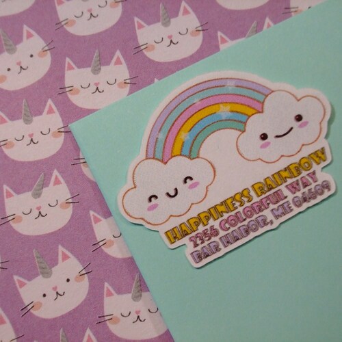 Custom Address Labels Kawaii Pancakes set of 25 - Etsy