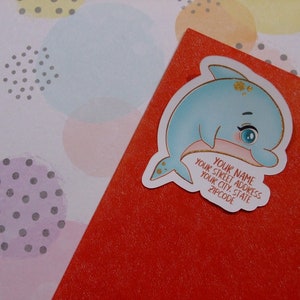 Custom Address Labels - Little Dolphin {Set Of 25}