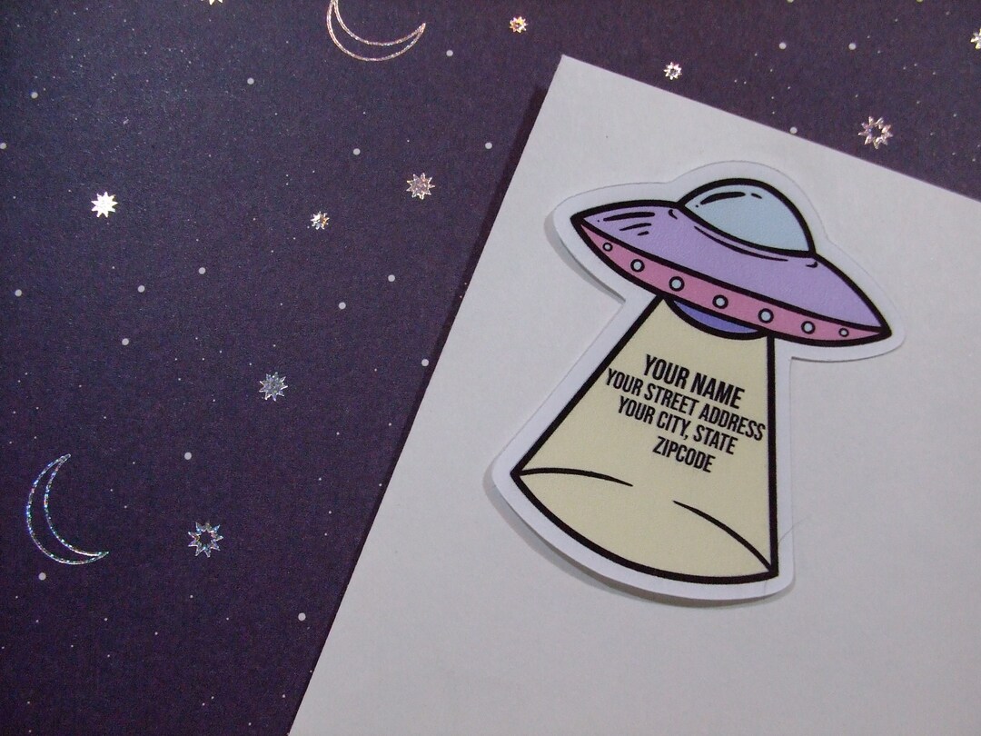 Custom Address Labels - Ufo Abduction {set of 25} - Etsy