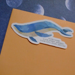 Custom Address Labels - Humpback Whale {Set Of 25} - Letter Writing, Snail Mail, Penpals, Mail, Labels, Penpalling, Letters, Unique