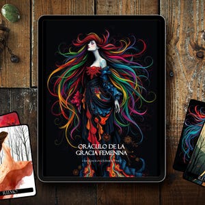 Oráculo da Graça Feminina – Baralho para Imprimir com Guia | 60 Cartas Inspiradoras para se Conectar com o Feminino | Download em PDF em Espanhol