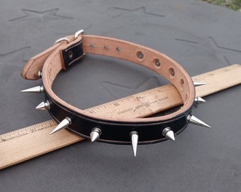 Spiked Leather Collar