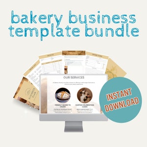 Home Bakery Business Planner Bundle - Instant Download, Editable Files,