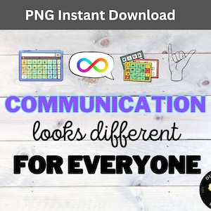 AAC Kommunikation PNG: Lehrer T-Shirt Design, Sonderpädagogik (Instant Download)