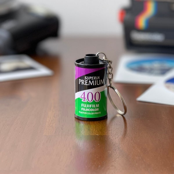 Fujifilm Film Roll Canister Keychain, Upcycled Photography Accessory, Gift for Film Enthusiasts, Fujifilm 35mm color print film roll