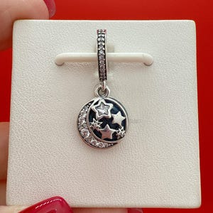 Moon & Blue Sky Charm,Pandora Charm,Charm for bracelet,