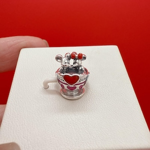 Mickey and Minnie Teacups Charm,Charm For Bracelet,Pandora charm