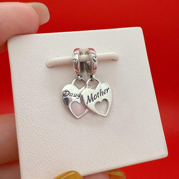 Dangle Charm Pandora Mother Daughter Charm Red Buy Double Heart