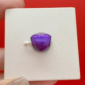 Metallic Purple Heart Charm,Pandora Charms,Charm for bracelet