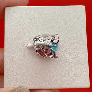 Minnie Mouse Mothers Day Heart Charm,Pandora Charm,Charm for bracelet
