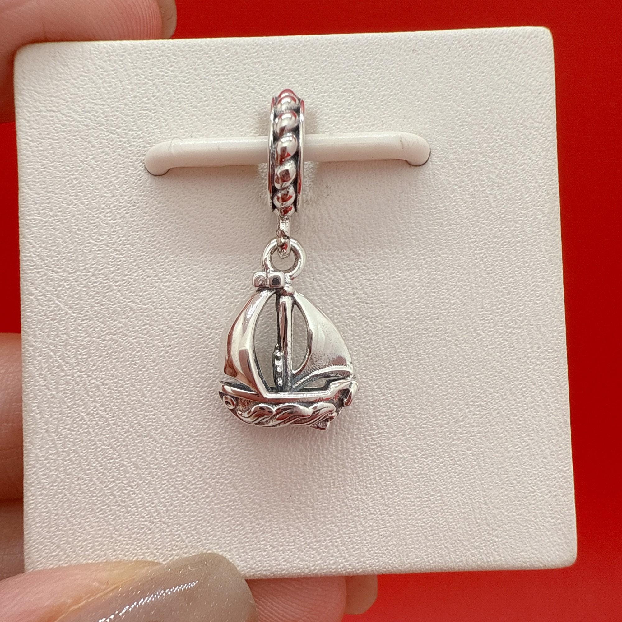 Sail Boat Dangle Charm,Pandora Charms,Charm for bracelet