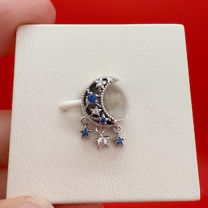 Star & Crescent Moon Charm,Charm for bracelet,Celestial  Charm