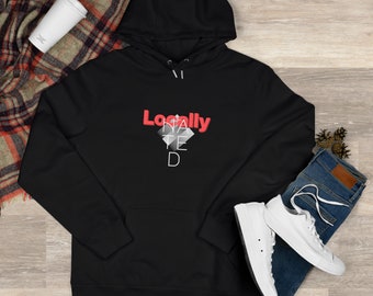 Locally Hated King Hoodie, For Him, For Her, Retro Alternative Hooded Sweatshirt, Summer Fashion, Graphic Tee, Vibrant Comfortable Top,