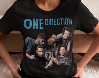 Camiseta con foto de la banda One Direction, camiseta 1D