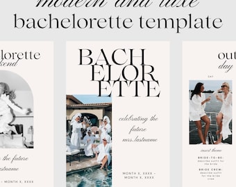 Ultimate Bachelorette Planner & Itinerary | 19-Page Bachelorette Weekend Template | Canva Template | Digital Download | Bachelorette Party