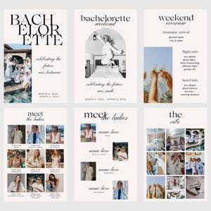 Features the first 6 pages of the planner, the 2 cover options, the overview, meet the ladies options, and the vibe board.