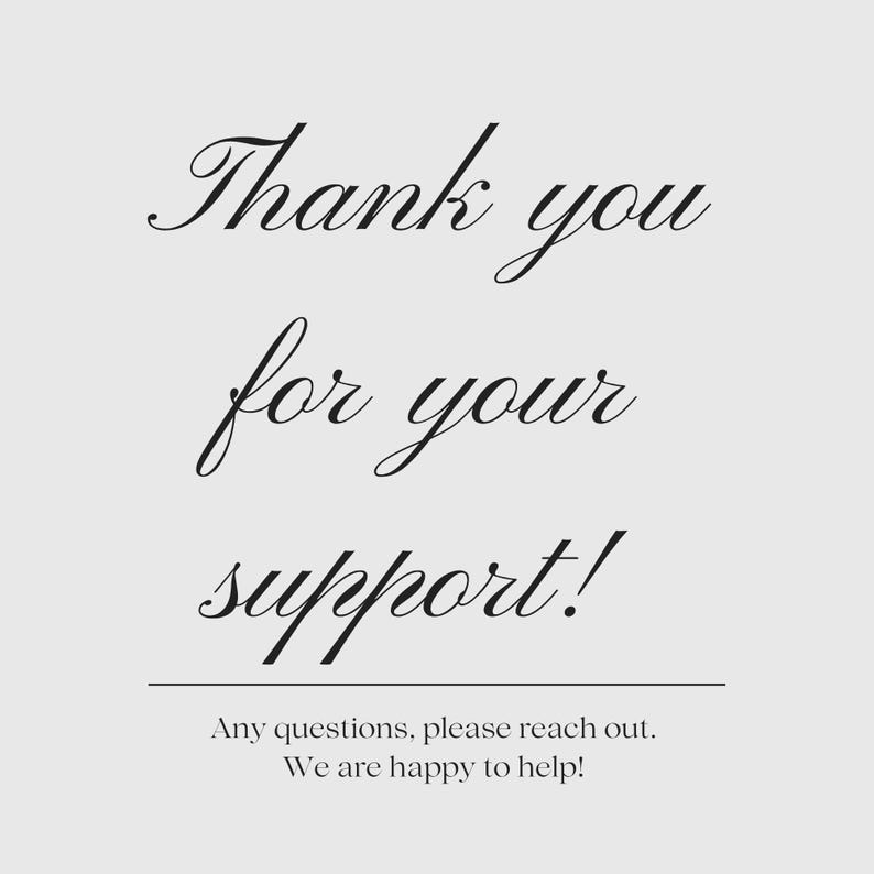 Thank you for your support!