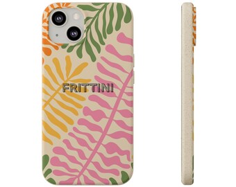 Funda para teléfono móvil "Frittini" (floral/colorido) ORGÁNICO