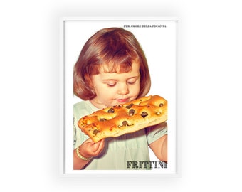 Posterprint "Focaccia" in houten lijst