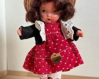 Nancy Ann STORYBOOK DOLL  #123 One, Two, Button my Shoe Bisque Vintage  5" tall, good condition.  1930's 1940's  Antique doll,