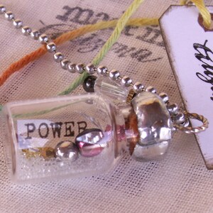 Firefly Lightning Bug Vial Necklace Secret Message in Bottle Soldered Necklace Power, 24 inch ball chain,Summer Outdoors image 7