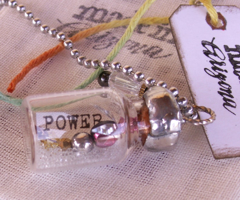 Firefly Lightning Bug Vial Necklace Secret Message in Bottle Soldered Necklace Power, 24 inch ball chain,Summer Outdoors image 7