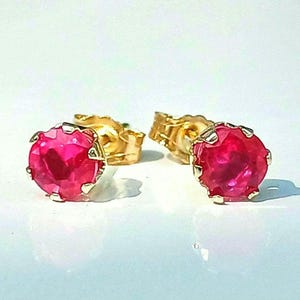 AAA Grade Natural Mozambique Ruby in 9K Solid Gold Setting
